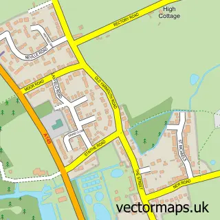 Street map sample of Sutton, Norfolk
