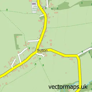 Street map sample of Sutton, West Sussex