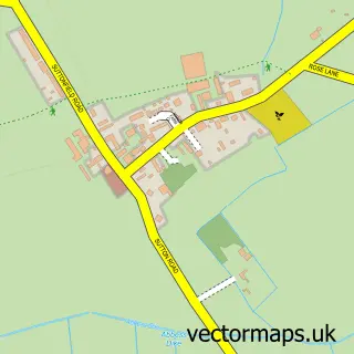 Street map sample of Sutton, South Yorkshire