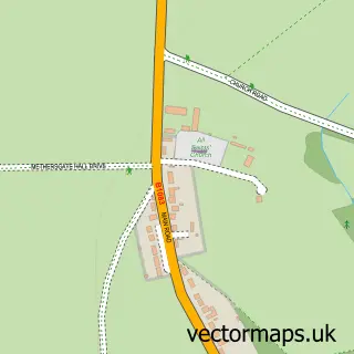 Street map sample of Sutton, Suffolk