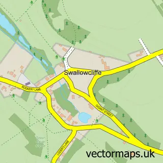 Street map sample of Swallowcliffe, Wiltshire