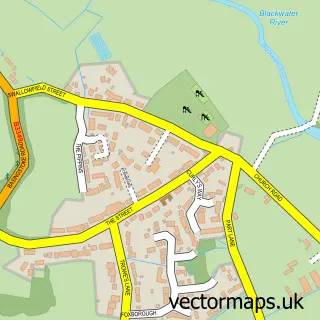 Street map sample of Swallowfield, Berkshire
