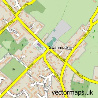 Street map sample of Swanmore, Hampshire