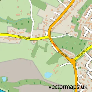 Street map sample of Swanwick, Hampshire