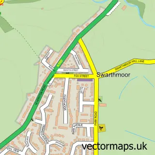 Street map sample of Swarthmoor, Cumbria