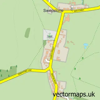 Street map sample of Swepstone, Leicestershire