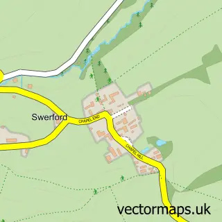 Street map sample of Swerford, Oxfordshire