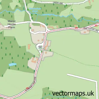 Street map sample of Swettenham, Cheshire