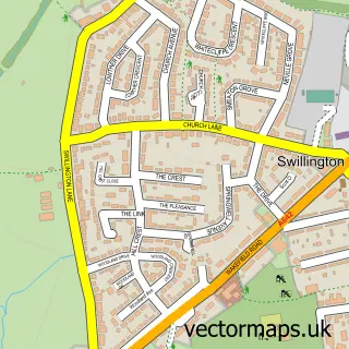 Street map sample of Swillington, West Yorkshire