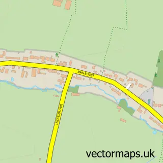 Street map sample of Swithland, Leicestershire