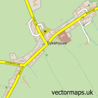 Street map sample of Sykehouse, South Yorkshire