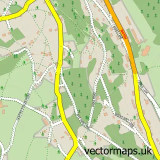 Street map sample of Symonds Yat West, Herefordshire