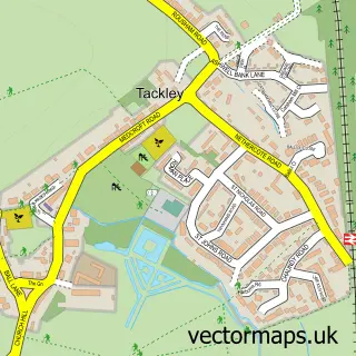 Street map sample of Tackley, Oxfordshire