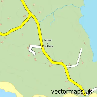 Street map sample of Tacleit, Western Isles