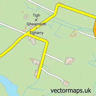 Street map sample of Taigh a' Ghearraidh, Western Isles