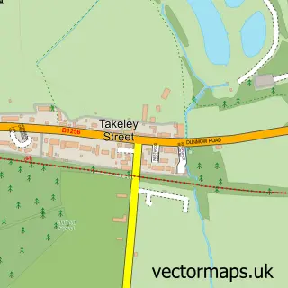 Street map sample of Takeley Street, Essex