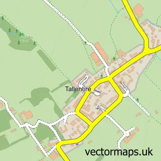 Street map sample of Tallentire, Cumbria