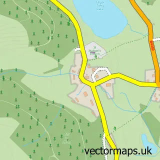 Street map sample of Talley, Dyfed