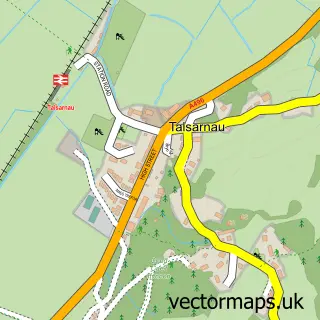 Street map sample of Talsarnau, Gwynedd