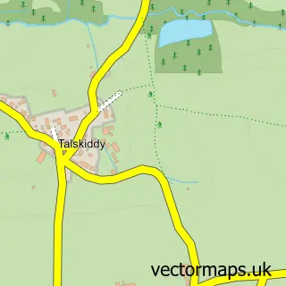 Street map sample of Talskiddy, Cornwall