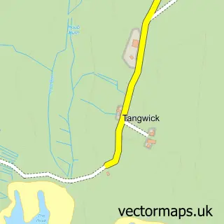 Street map sample of Tangwick, Shetland