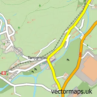Street map sample of Tan-y-grisiau, Gwynedd