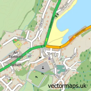Street map sample of Tarbert, Argyll and Bute