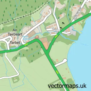 Street map sample of Tarbet, Dunbartonshire