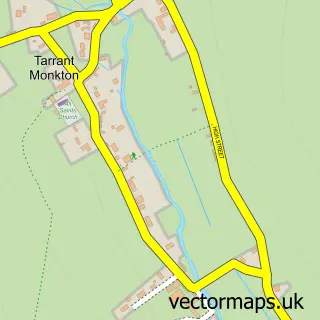 Street map sample of Tarrant Monkton, Dorset