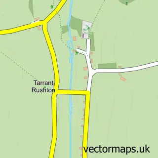 Street map sample of Tarrant Rushton, Dorset
