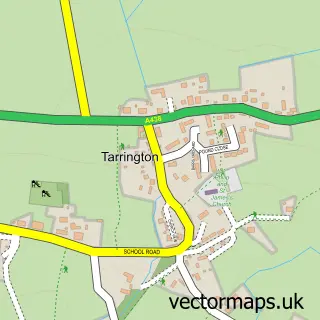 Street map sample of Tarrington, Herefordshire