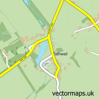 Street map sample of Tathwell, Lincolnshire