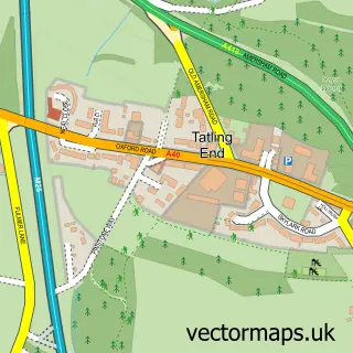 Street map sample of Tatling End, Buckinghamshire
