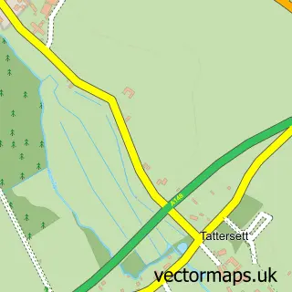 Street map sample of Tattersett, Norfolk