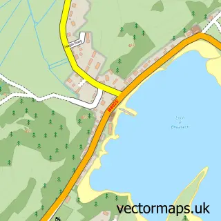 Street map sample of Tayvallich, Argyll and Bute