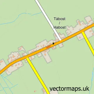 Street map sample of Tàbost, Western Isles