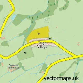 Street map sample of Teign Village, Devon