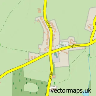 Street map sample of Temple Grafton, Warwickshire