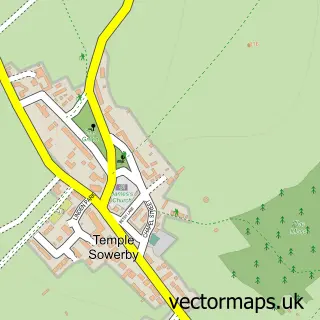 Street map sample of Temple Sowerby, Cumbria