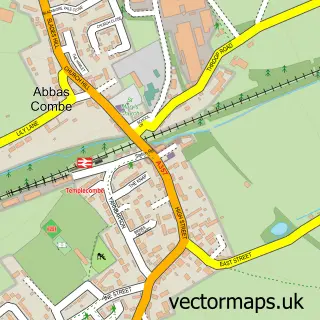 Street map sample of Templecombe, Somerset