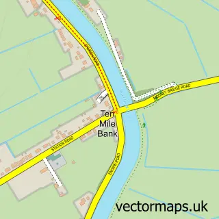 Street map sample of Ten Mile Bank, Norfolk