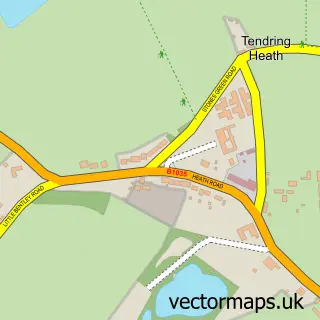 Street map sample of Tendring Heath, Essex