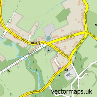 Street map sample of Terling, Essex