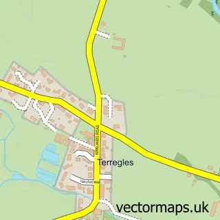 Street map sample of Terregles, Dumfries