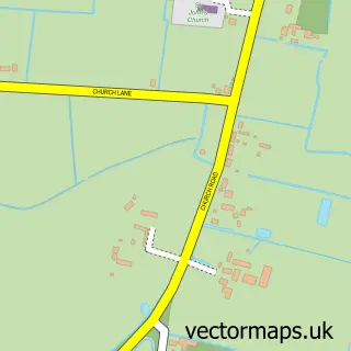 Street map sample of Terrington St John, Norfolk