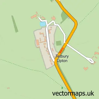 Street map sample of Tetbury Upton, Gloucestershire