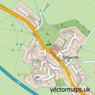 Street map sample of Tetsworth, Oxfordshire
