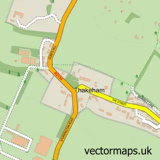 Street map sample of Thakeham, West Sussex