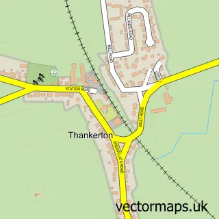 Street map sample of Thankerton, Lanarkshire