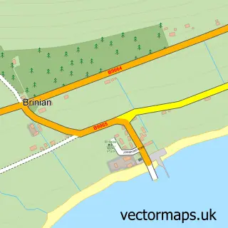 Street map sample of The Brinian, Orkney